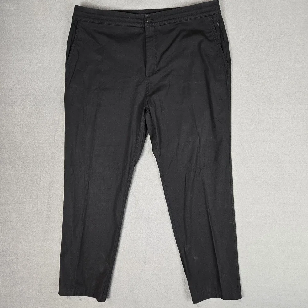Lululemon Pants Mens 38x28 Carry On Black Elastic Waist Drawstring Active Wear